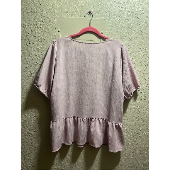 Nine West V-Neck Short Sleeve Blouse Woman’s Size XL - Picture 6 of 6